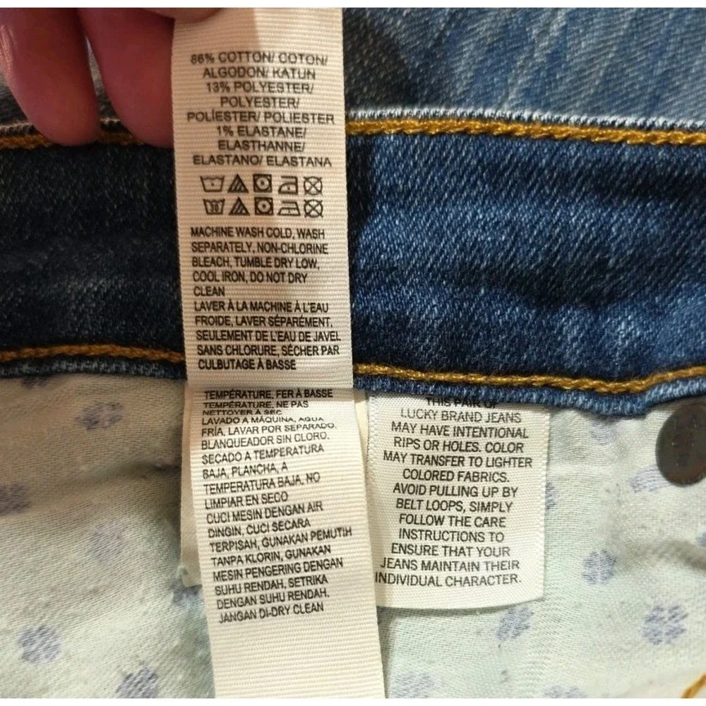 Lucky‎ Brand Sienna Cigarette Jeans Womens 6/28 Dark Wash Casual Button Fly Y2K